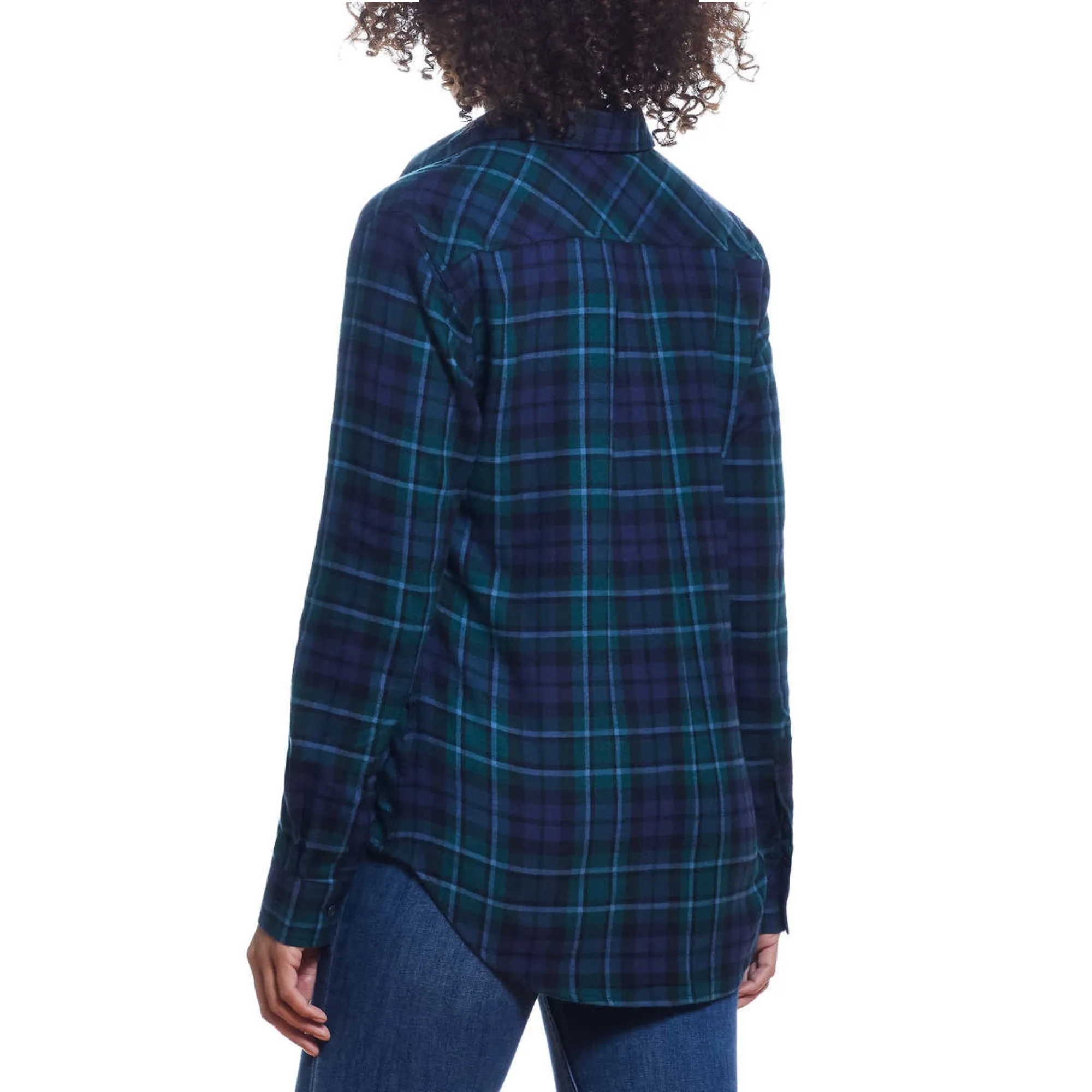 Weatherproof Vintage Women's Lightweight Super Soft Flannel Button Fron Shirt