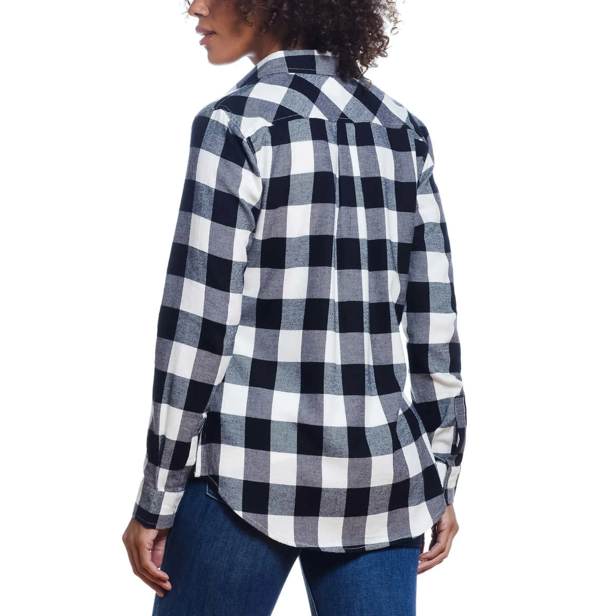 Weatherproof Vintage Women's Lightweight Super Soft Flannel Button Fron Shirt